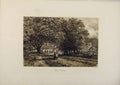 Original Old Antique Print Laureate'S Country Bay Enderby By Edward Hull