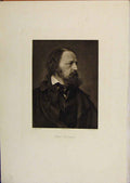 Original Old Antique Print Laureate'S Country Portrait Lord Tennyson Artist