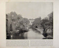 Original Old Antique Print Beautiful Britain Warwick Castle Early Photograph