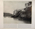 Original Old Antique Print Beautiful Britain Darthmouth Castle Early Photograph