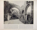 Old Antique Print Beautiful Britain Ruins At Canterbury Early Photograph