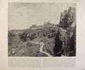 Original Old Antique Print Beautiful Britain Scarborough Castle Early Photograph
