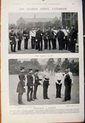 Original Old Antique Print Navy & Army New Arrival Guards Depot Caterham Pritn
