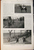 Original Old Antique Print Navy & Army Yeomanry Signallers Outpost Duty Dismount