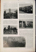 Old Antique Print Navy & Army Detraining Guns Cheshire Railway Engineers