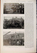 Original Old Antique Print Navy & Army Preparing Baby For Exercise Torpedo