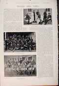 Original Old Antique Print Navy & Army Light Dragoons Hussars Spanish Army Types