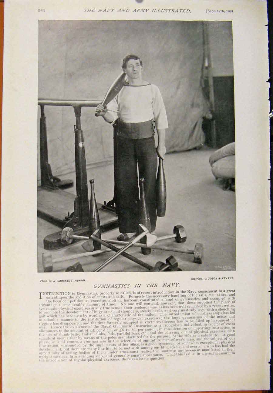 Original Old Antique Print Navy & Army Duke York De Ruyter Captain Clark Gayton