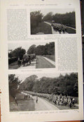 Original Old Antique Print Navy & Army New Zealand Defence Forces Stamford Road