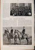 Original Old Antique Print Navy & Army Artillery Muree Hills Cavalry Regiments