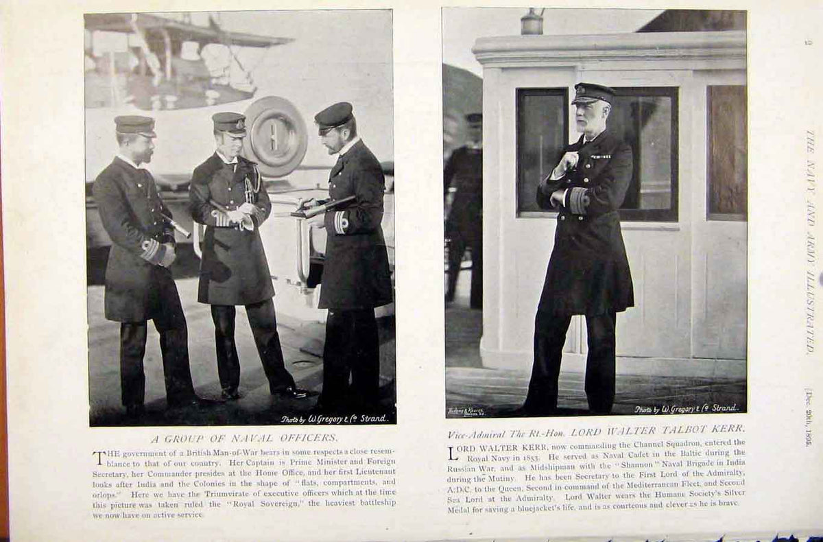 Original Old Antique Print Navy & Army Captain Hrh Duke York Portrait