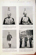 Original Old Antique Print Navy & Army Scots Guards Life Guards Trooper Photos
