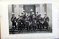 Original Old Antique Print Navy & Army Trooper Trumpeter Blues Ireland Staff