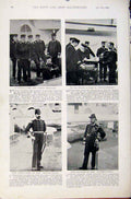 Original Old Antique Print Navy & Army Admiral Alington Commander Mafnificent