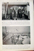 Original Old Antique Print Navy & Army Mascot For Hms Mafnificent After Barbette