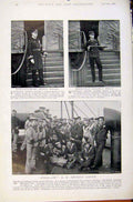 Old Antique Print Navy & Army Richard Wells Smoking Circle On Board Photo
