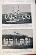 Original Old Antique Print Navy & Army Colours Presentation Prince Alberts Photo