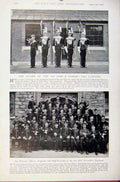 Original Old Antique Print Navy & Army Hussars Drums Horse Lancers Guards