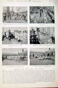 Old Antique Print Navy & Army Gibraltar Flying Squadron Portsmouth Drills