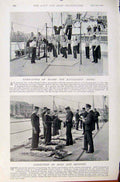 Old Antique Print Navy & Army Commander In Chief Pacific Inspection Bags
