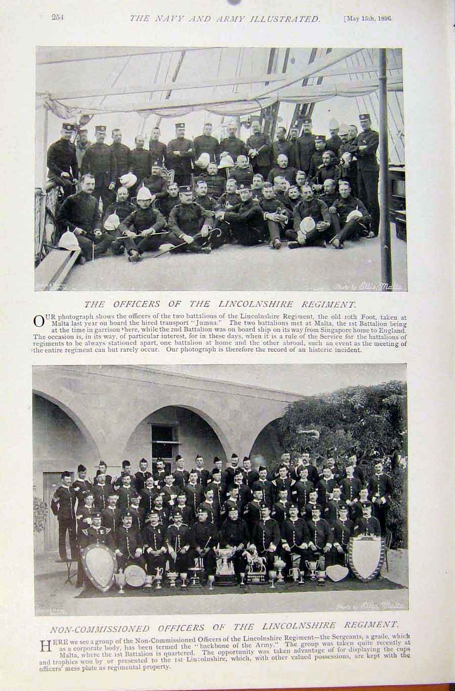 Original Old Antique Print Navy & Army Machine Gun Battalion Kings Royal Rifles