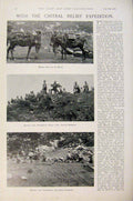 Original Old Antique Print Navy & Army With The Chitral Relief Expedition Surrey