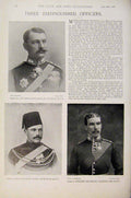 Original Old Antique Print Navy & Army Major General Charles Benjamin Knowles