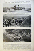 Original Old Antique Print Navy & Army Marching Operations Round Aldershot Photo