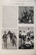 Old Antique Print Navy & Army French Army Mdeical Officer Algerian Spahis
