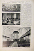 Original Old Antique Print Navy & Army Food Temporal And Spiritual Victorian