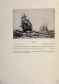Original Old Antique Print American Ships Brigs Limited Edition Etching