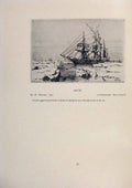 Original Old Antique Print American Ships Round Cape Horn The Gam Etching 20th