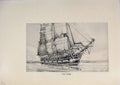 Original Old Antique Print American Ships Lihographs Timer Limited Edition
