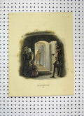 Original Old Antique Print C1870 Sweden Costumes Colour Woman Crying Man 19th