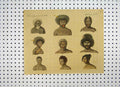 Original Old Antique Print C1800 Colour Papuas Portrait Men Tribes Costumes