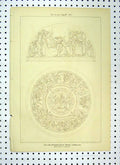 Original Old Antique Print Ceiling Decoration Peter Cornelius 1879 Victorian