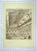Original Old Antique Print Hall Building Church John Morley Perry Reed 1879