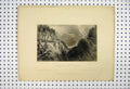 Original Old Antique Print 1873 Cesanne Mount Genevre Mountain Scene Bartlett