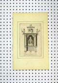 Original Old Antique Print Shakespere Monument Church Statford Upon Avon C1836