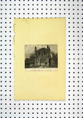 Original Old Antique Print View St Johns Abbey Gate Colchester C1836 19th