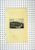 Original Old Antique Print View Coninsburgh Castle Village C1836 19th Century