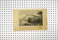 Old Antique Print View Kinfauns Castle Perthshire C1836 Men Fishing Boat 19th