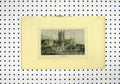 Original Old Antique Print View Worcester Town Scene Church C1836 19th Century