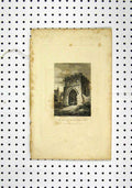 Original Old Antique Print View Abbey Gate Gloucestershire C1836 19th Century