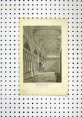 Original Old Antique Print C1836 View Collegiate Church Manchester 19th Century