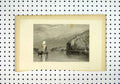 Original Old Antique Print C1836 Sea View Scenery Sail Boat Cliff Turner Wallis