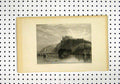 Original Old Antique Print Scenery Castle Bridge Boat Sunset Turner Smith