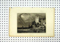 Original Old Antique Print C1836 View Eldfeld Sea Sunset Tomblesons Field 19th
