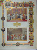 Original Old Antique Print 1897 Portrait Men Queen Christening Baby Colour 19th