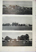 Old Antique Print 1895 Cricket Ground Oxford Cambridge Derby Team Sport 19th